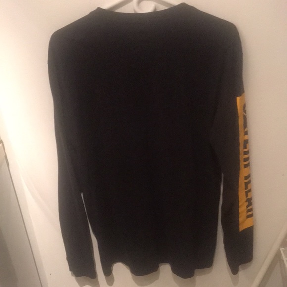 Like New Boss Caterpillar Black and Yellow 100% Cotton Long Sleeve Shirt SZ M - Picture 7 of 7